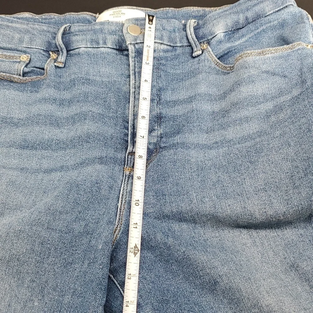 Good American Zara High-Rise Stretch Raw Hem Size 18